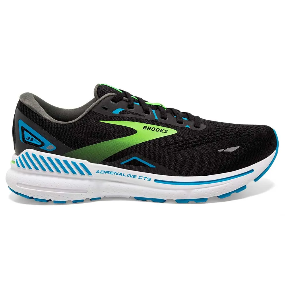 Men's Adrenaline GTS 23 Running Shoe - Black/Hawaiian Ocean/Green - Wide (2E)