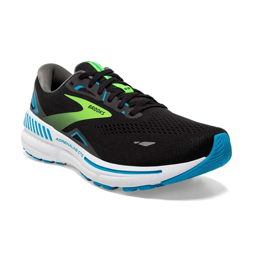 Men's Adrenaline GTS 23 Running Shoe - Black/Hawaiian Ocean/Green - Wide (2E)