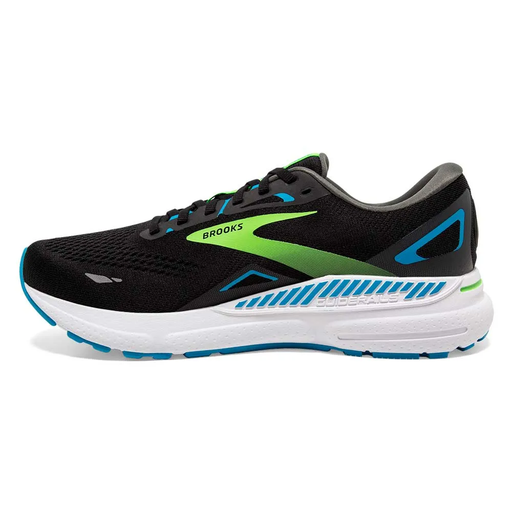 Men's Adrenaline GTS 23 Running Shoe - Black/Hawaiian Ocean/Green - Wide (2E)