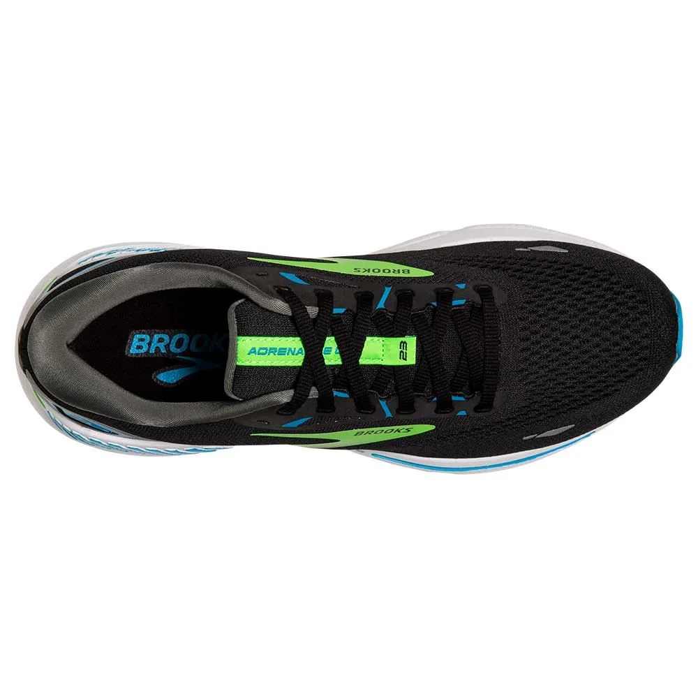 Men's Adrenaline GTS 23 Running Shoe - Black/Hawaiian Ocean/Green - Wide (2E)