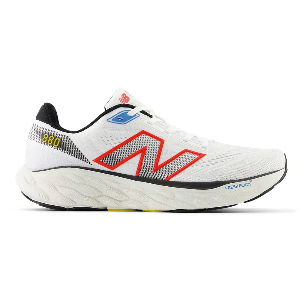 Men's Fresh Foam X 880v14 Running Shoe - White/Neo Flame - Extra Wide (4E)