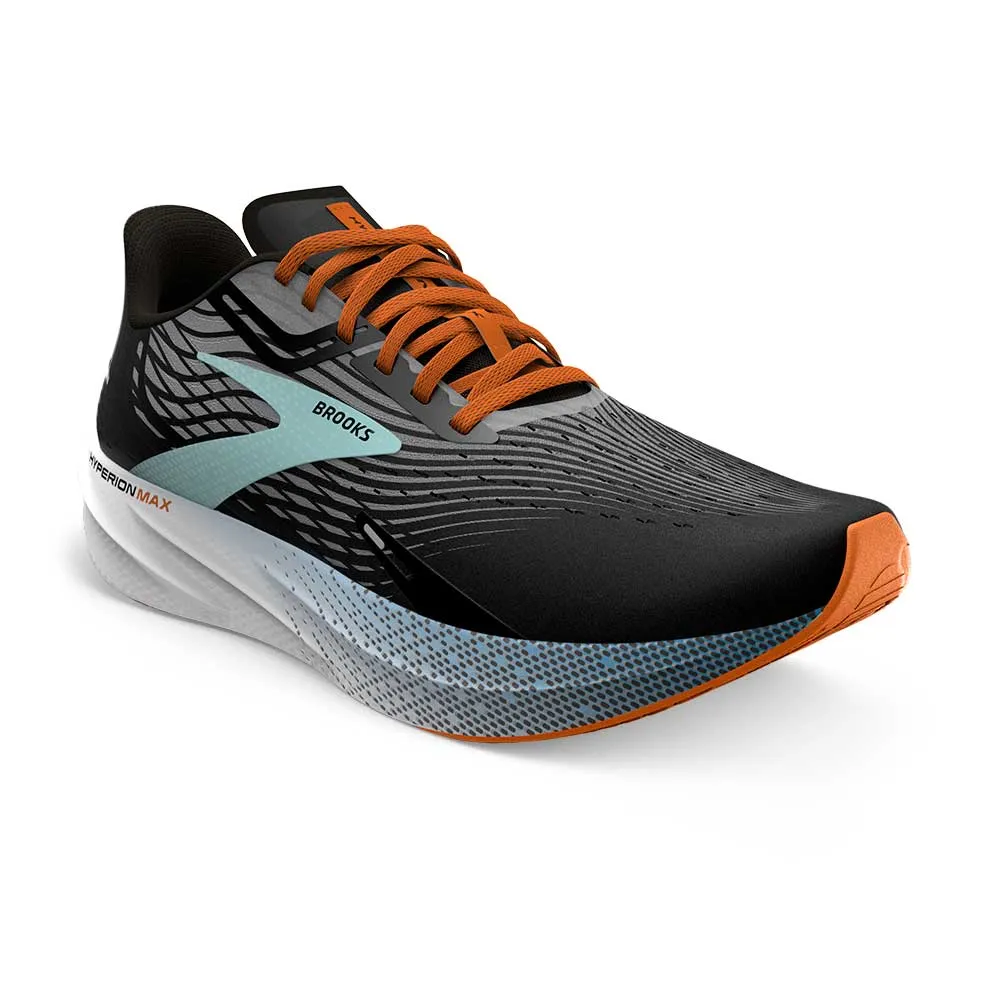 Men's Hyperion Max Running Shoe  - Black/Grey/Orange Clown Fish - Regular (D)