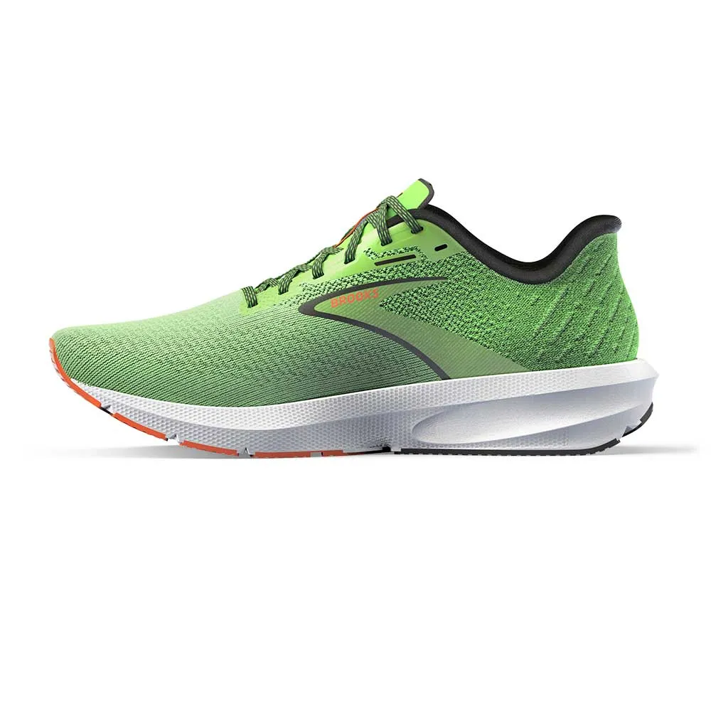 Men's Launch 10 Running Shoe - Green Gecko/Red Orange/White - Regular (D)