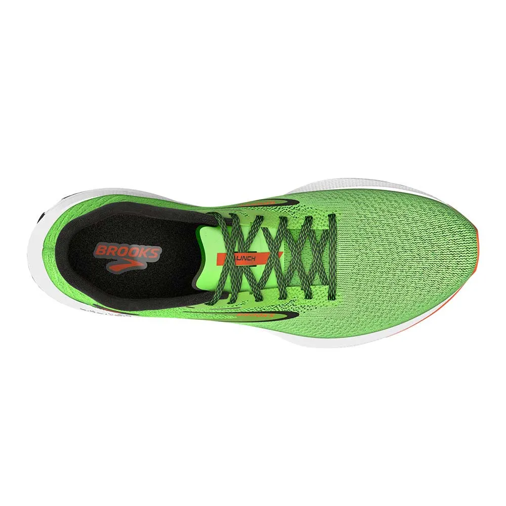 Men's Launch 10 Running Shoe - Green Gecko/Red Orange/White - Regular (D)