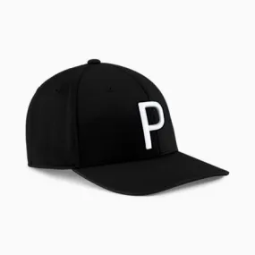 Men's P Golf Cap | PUMA Black-White Glow | PUMA Golf | PUMA 