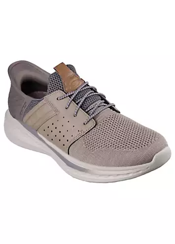 Mens Taupe Knit Slip-Ins Slade Ocon Trainers by Skechers | Look Again