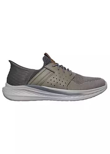 Mens Taupe Knit Slip-Ins Slade Ocon Trainers by Skechers | Look Again