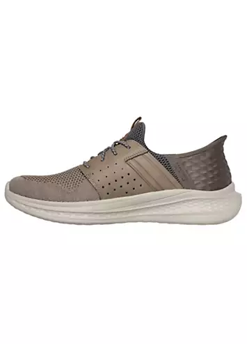 Mens Taupe Knit Slip-Ins Slade Ocon Trainers by Skechers | Look Again