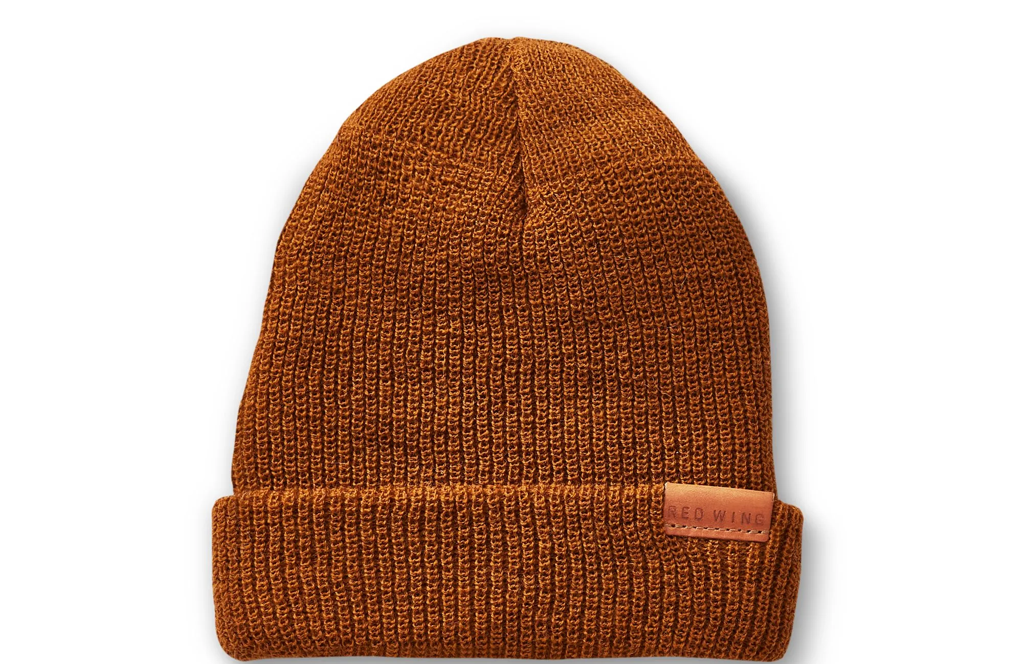 Merino Wool Knit Beanie Hat Unisex Merino Wool Knit Hat in Copper     