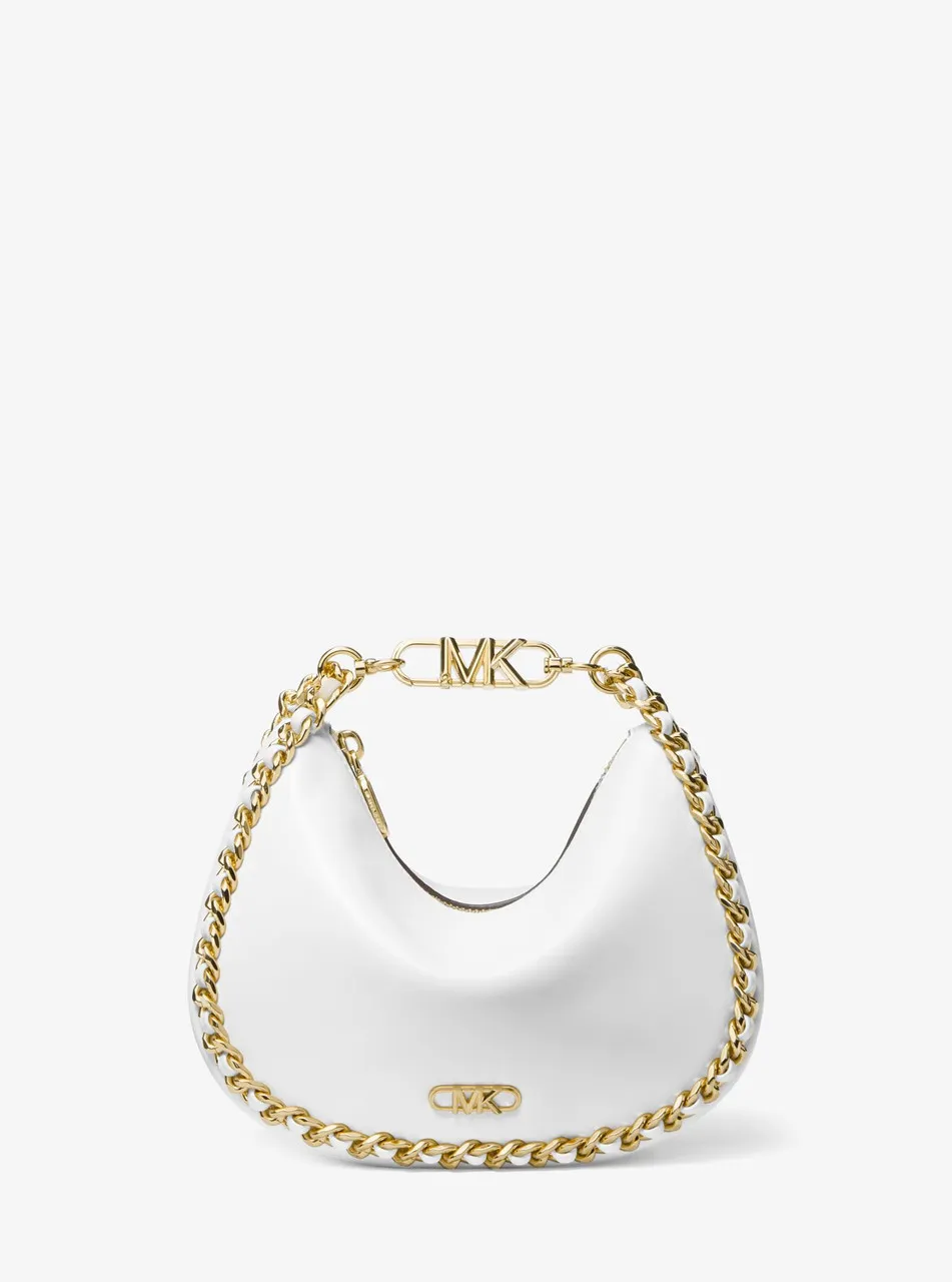 MICHAEL MICHAEL KORS Kendall small embellished leather shoulder bag -                         -                     -           