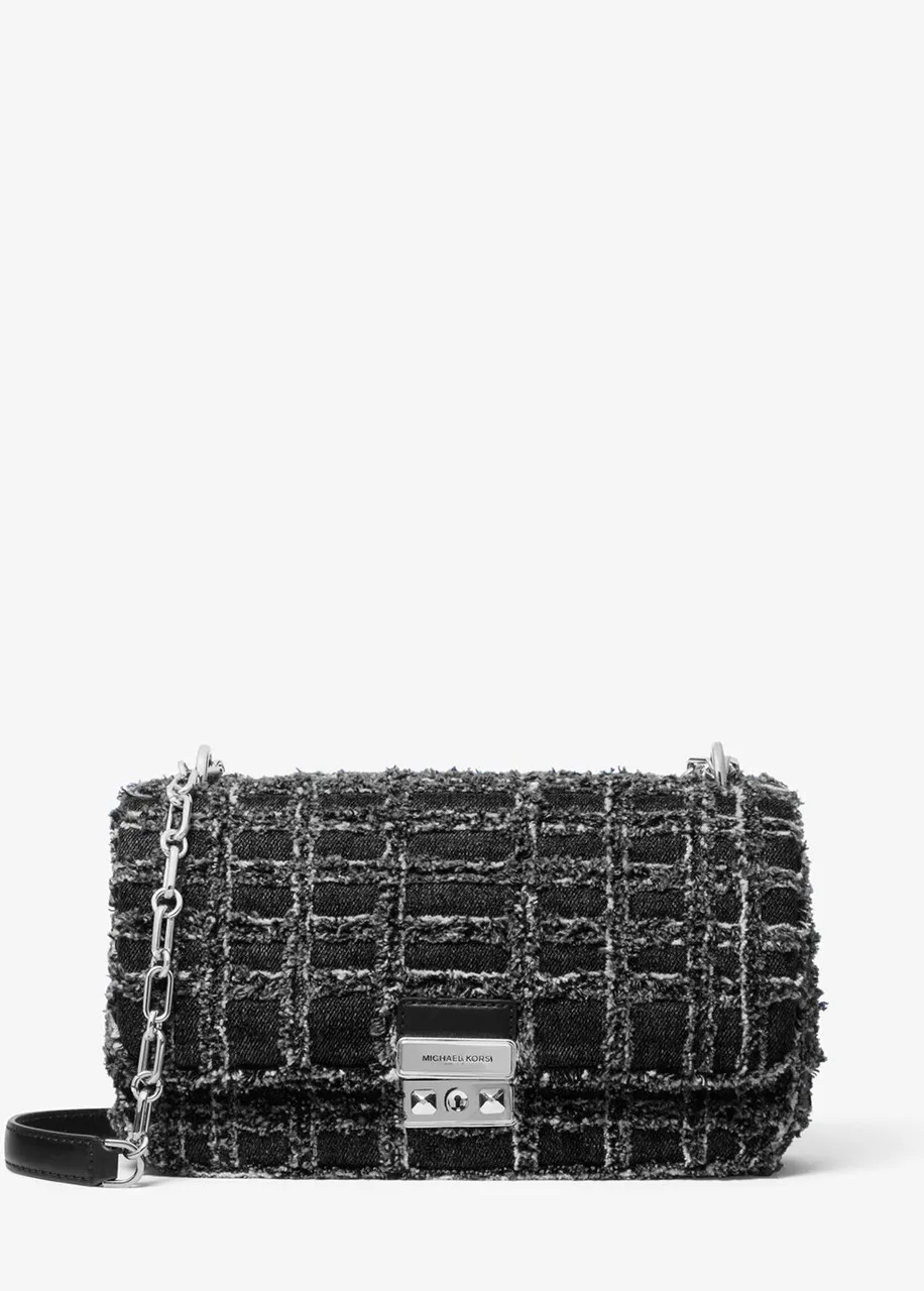 MICHAEL MICHAEL KORS Tribeca large frayed denim shoulder bag -                         -                     -                