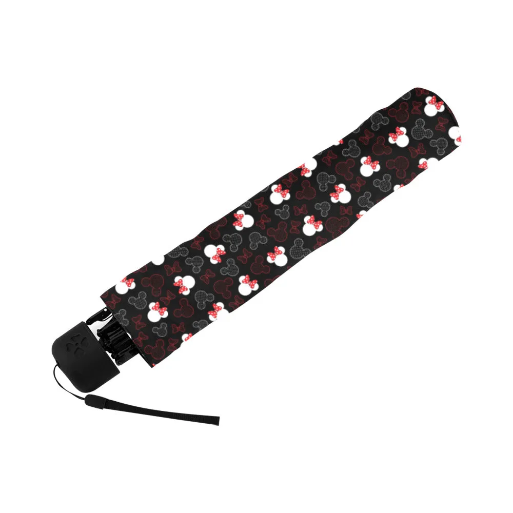 Mickey And Minnie Dots Anti-UV Foldable Umbrella