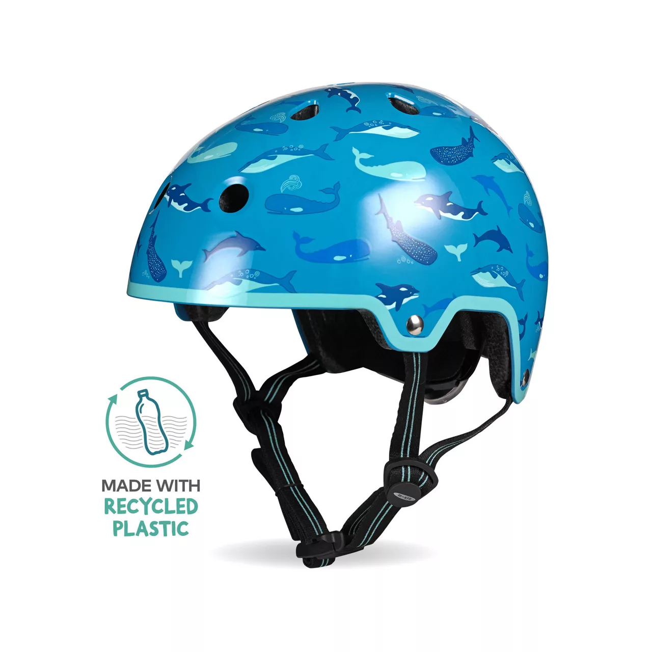 MICRO SCOOTERS Deluxe Premium Eco Sealife Helmet Small - Green