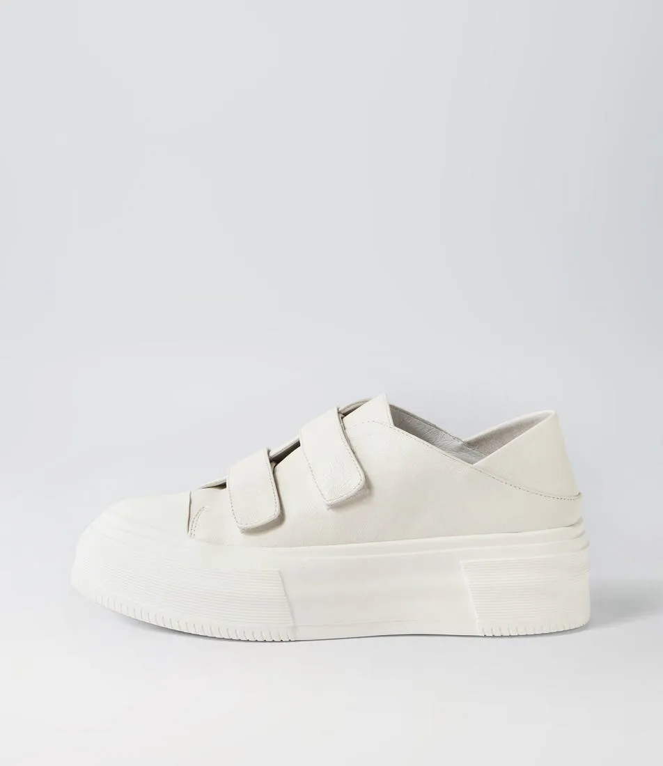 MIDAS Alpines White Leather Stitch Sneakers