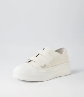 MIDAS Alpines White Leather Stitch Sneakers