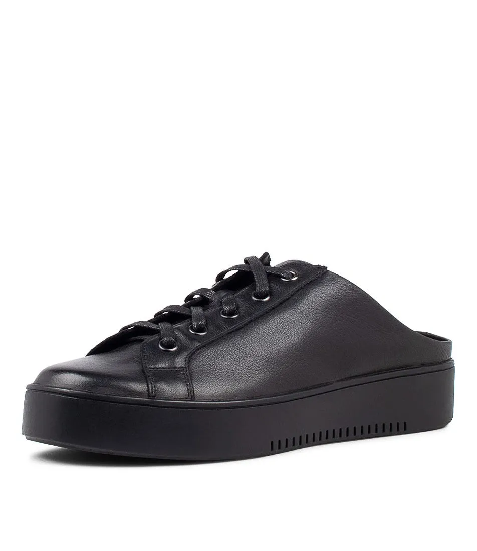 MIDAS Lippy Black Leather Sneakers Bs