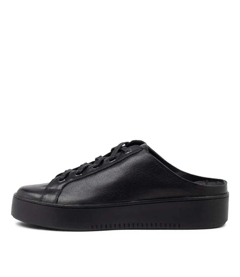 MIDAS Lippy Black Leather Sneakers Bs