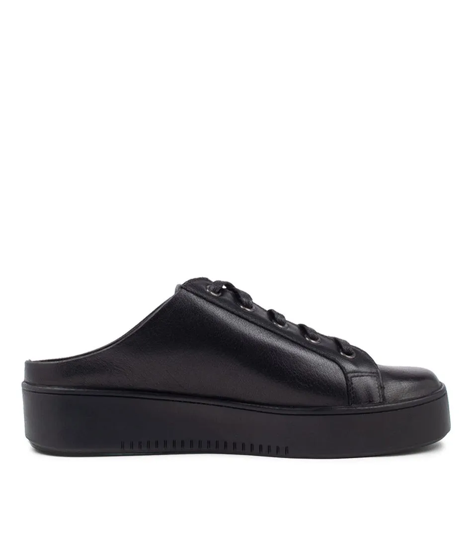 MIDAS Lippy Black Leather Sneakers Bs