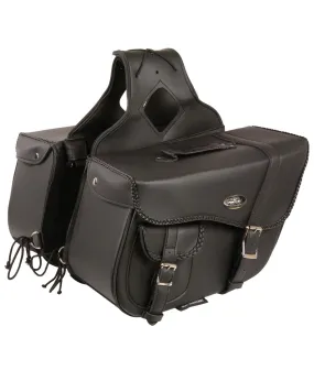 Milwaukee Leather Large Braided Throw Over Saddle Bag