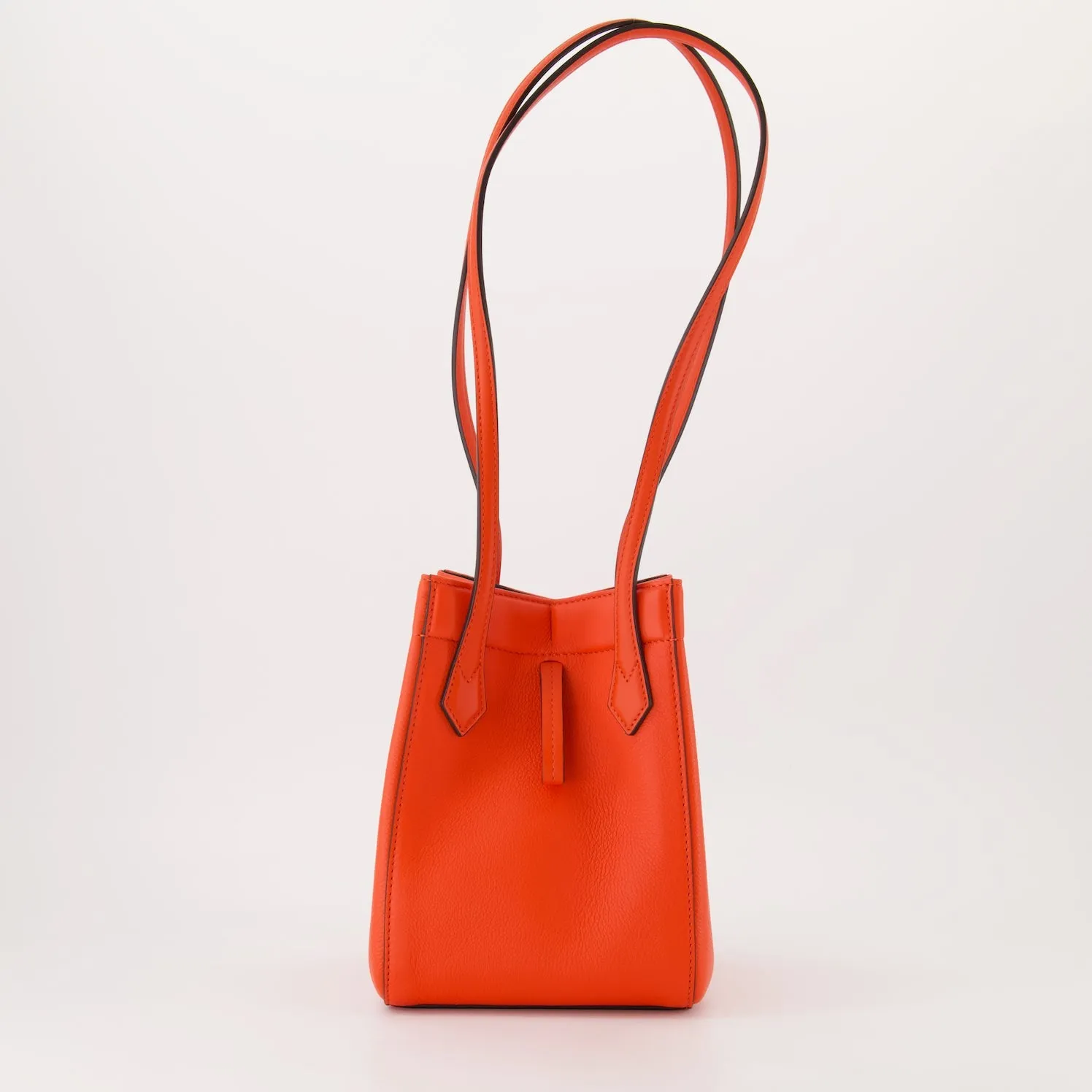 Mini coral leather Origami bag