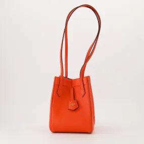 Mini coral leather Origami bag