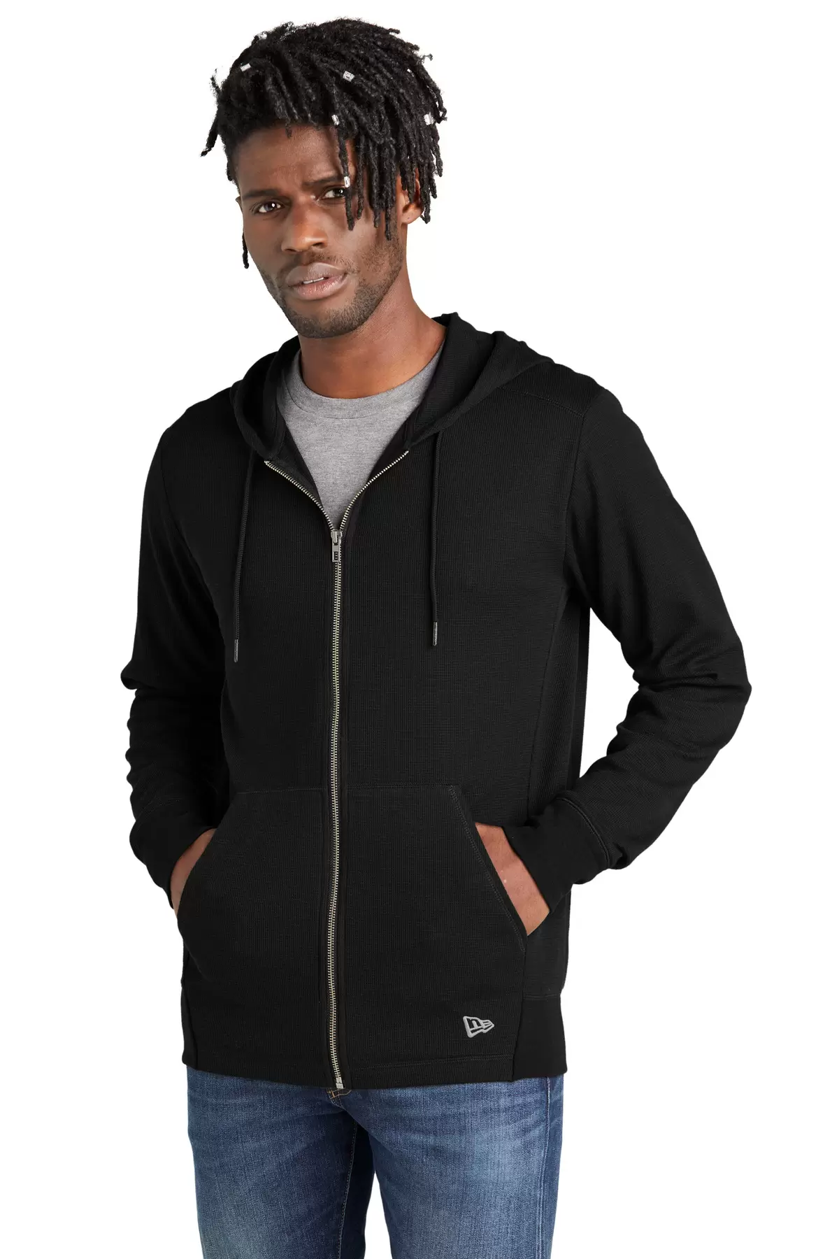 New Era NEA141    Thermal Full-Zip Hoodie SKU: NEA141