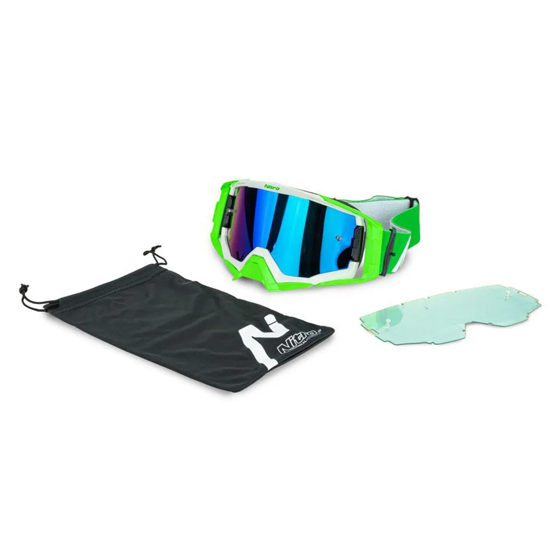 Nitro - NV-150 Green/White MX Goggles