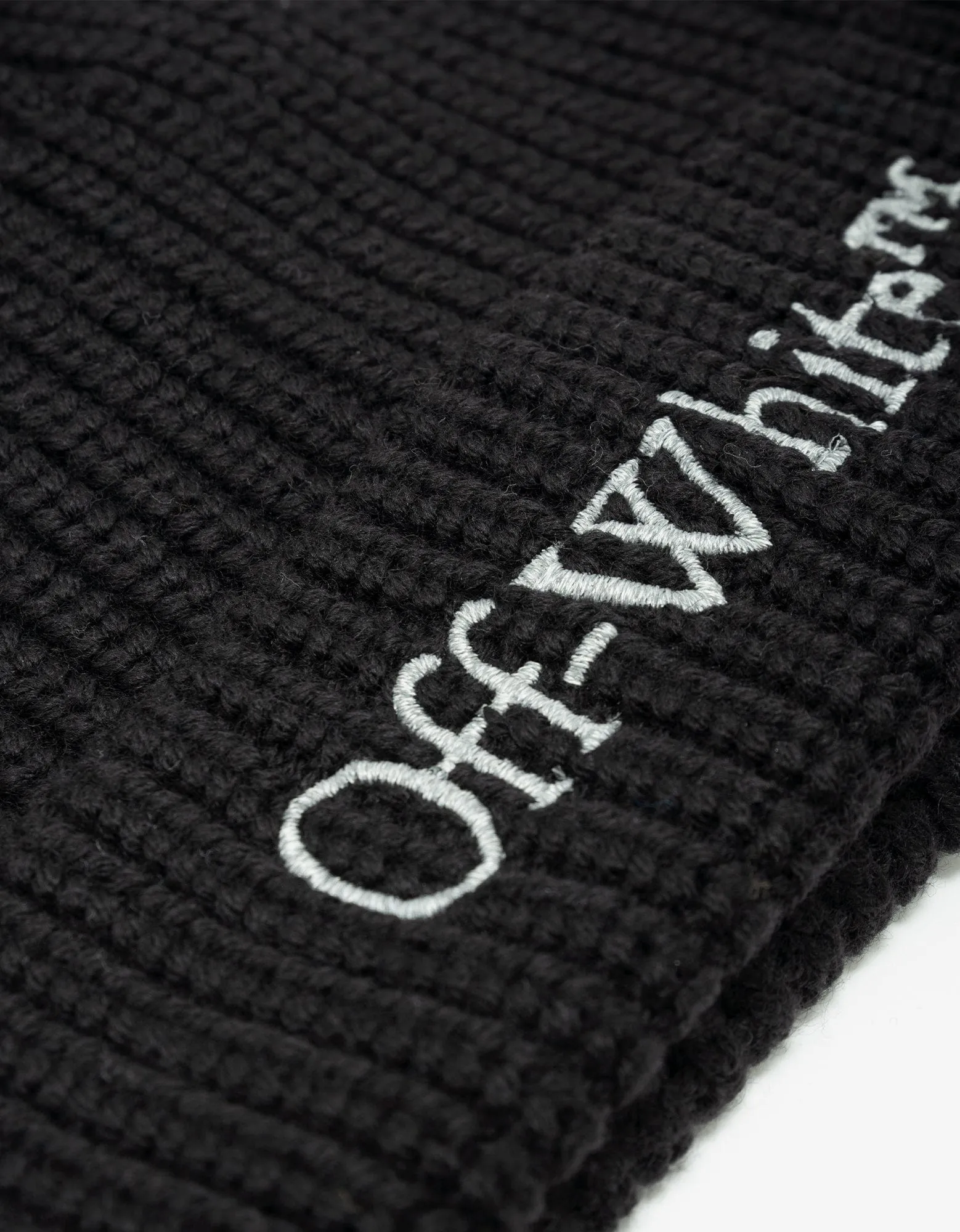 Off-White Black Bookish Classic Beanie Hat