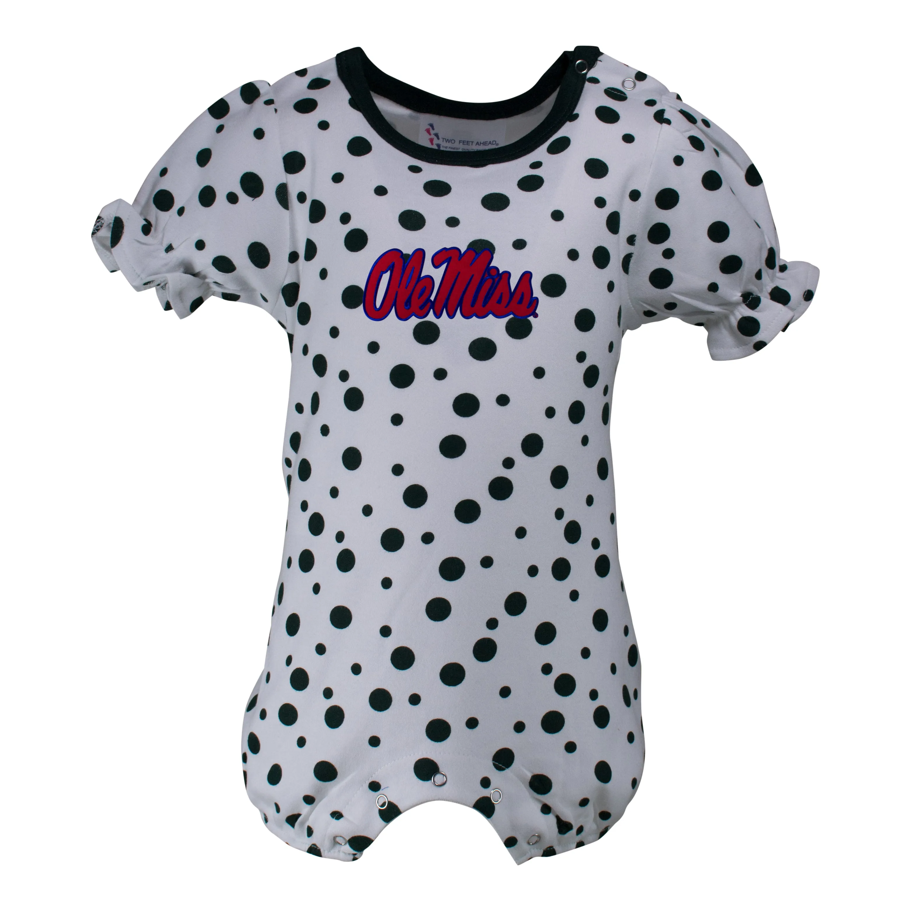 Ole Miss Polka Dot Girl's Romper