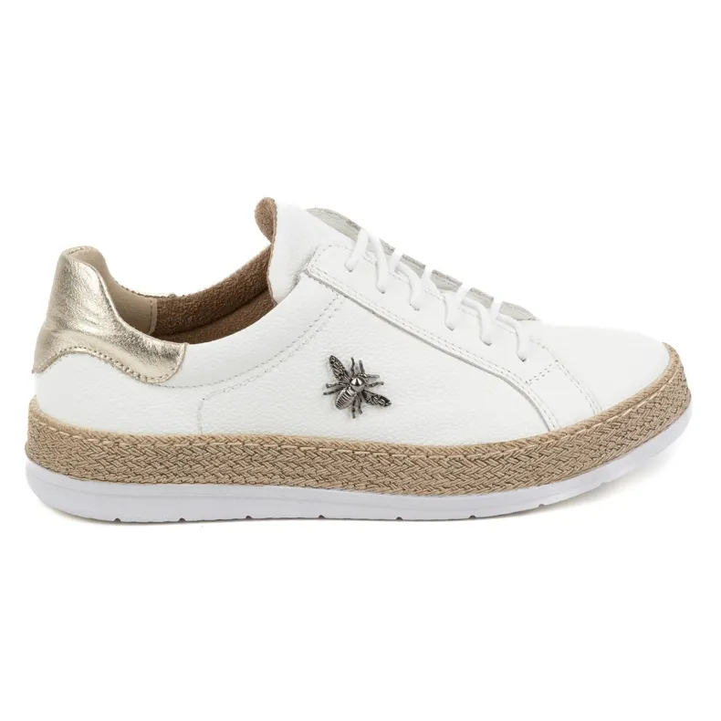 Olivier Women's leather sneakers Style 1190 white