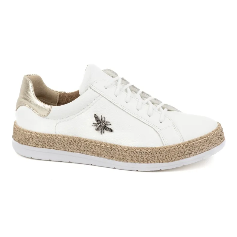 Olivier Women's leather sneakers Style 1190 white