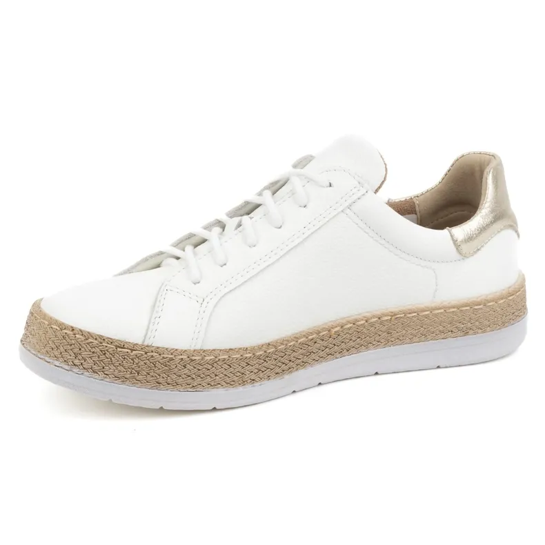 Olivier Women's leather sneakers Style 1190 white