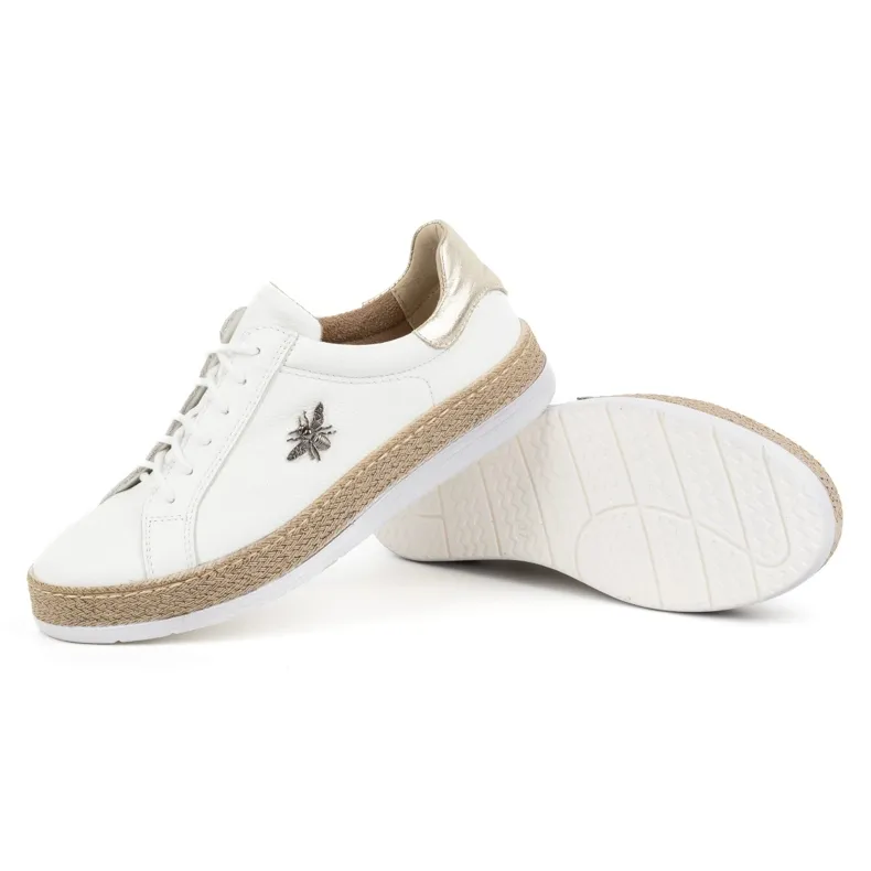 Olivier Women's leather sneakers Style 1190 white