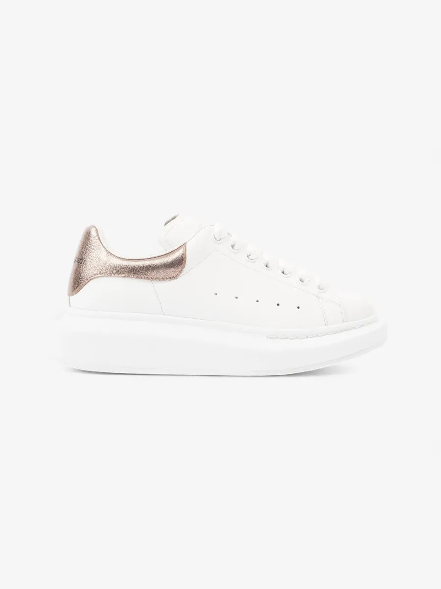 Oversized Sneakers White / Rose Gold Tab Leather EU 38 UK 5