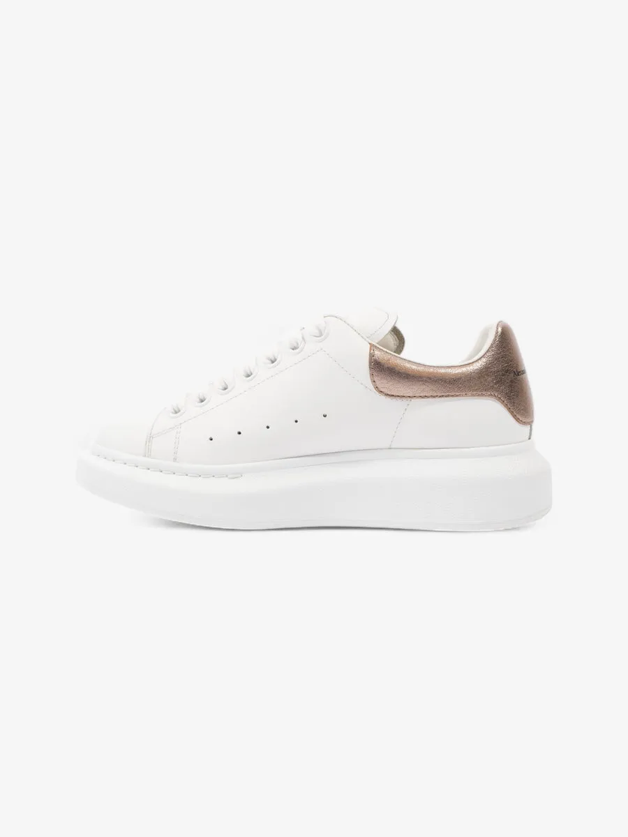 Oversized Sneakers White / Rose Gold Tab Leather EU 38 UK 5