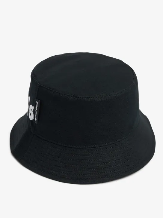 Palm Angels   Neck logo cotton bucket hat 