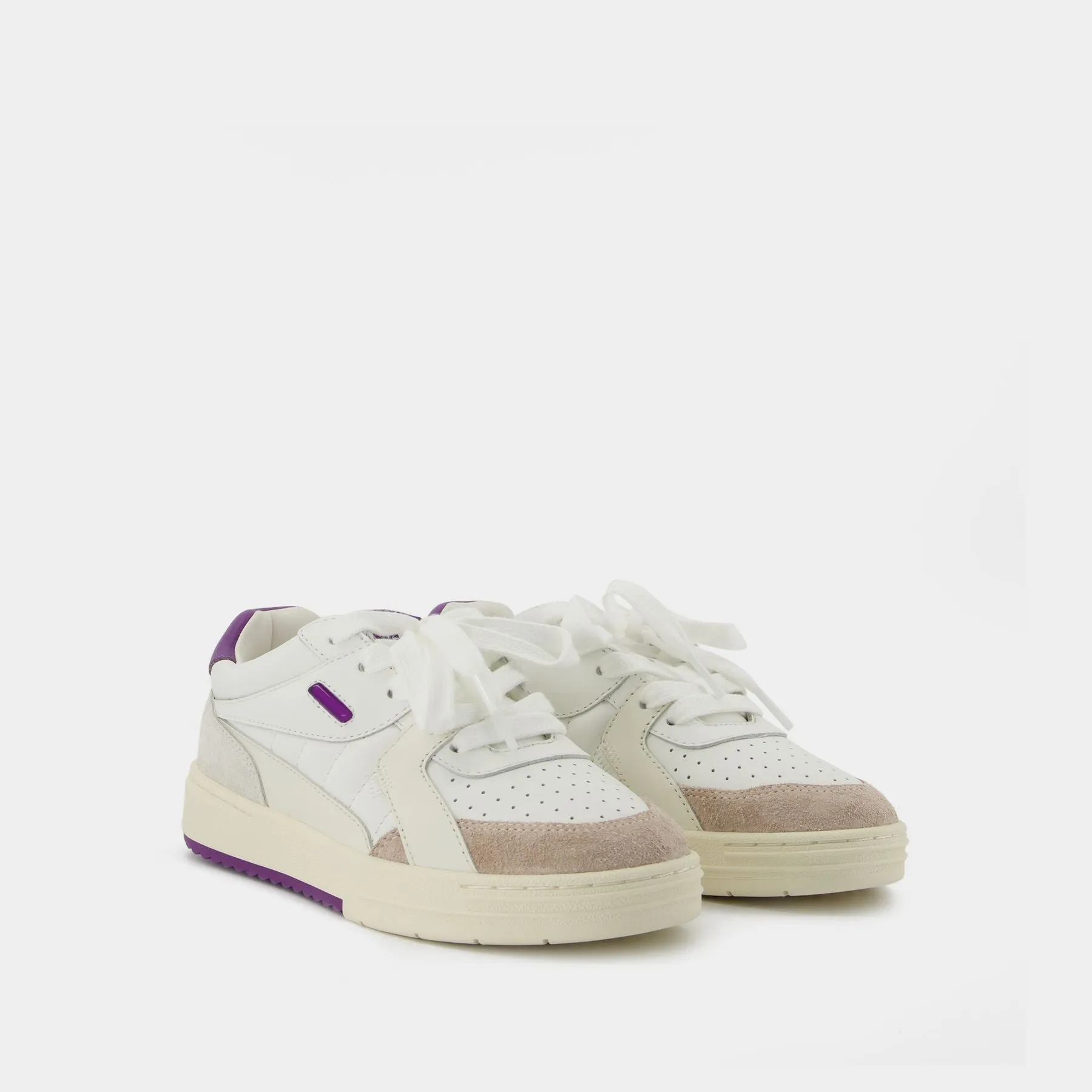 Palm Angels  Palm University Sneakers - Palm Angels - White/Purple - Leather