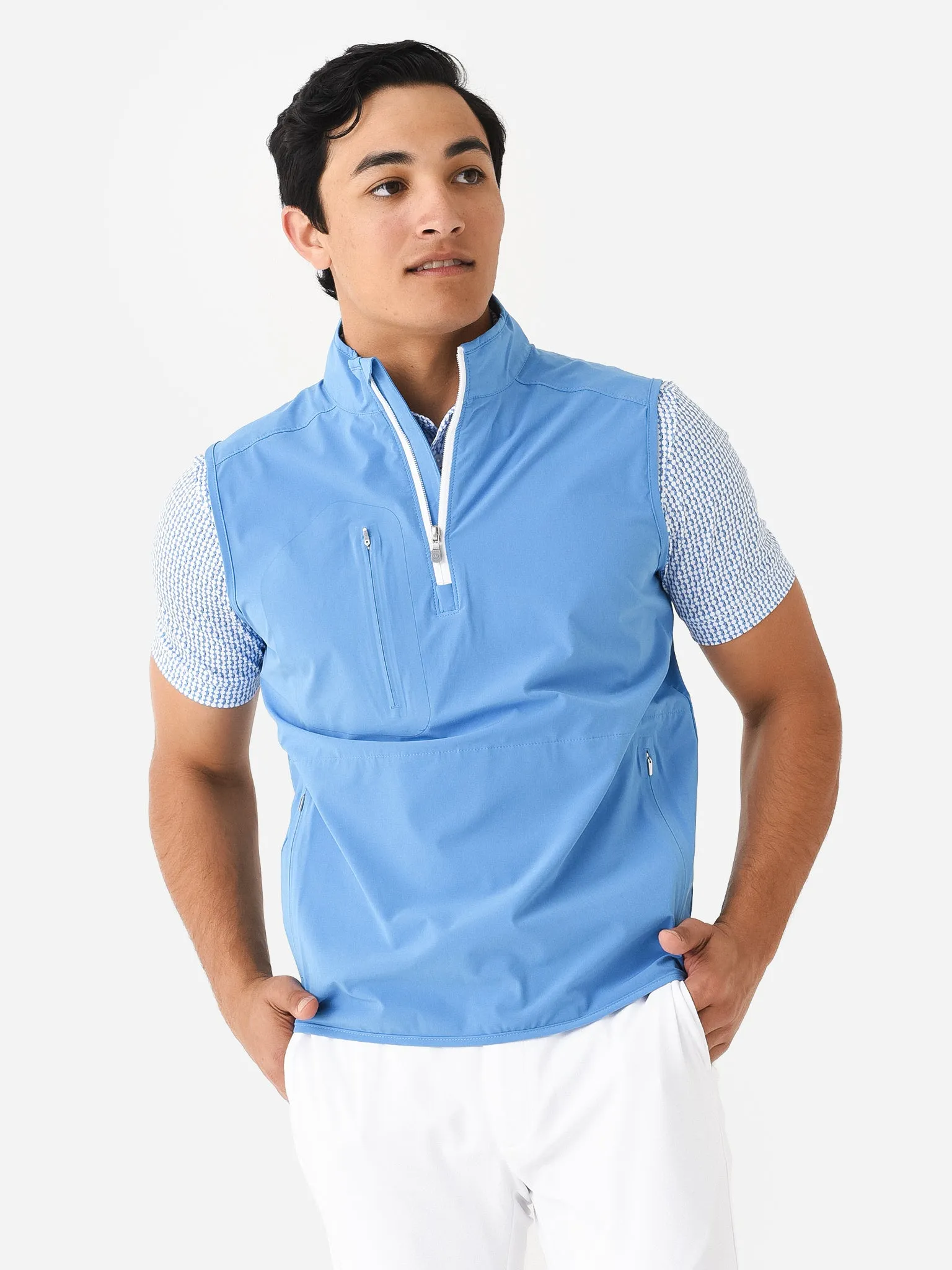     PETER MILLAR  Crown Crafted Men's Flex Adapt Half-Zip Pullover Vest    