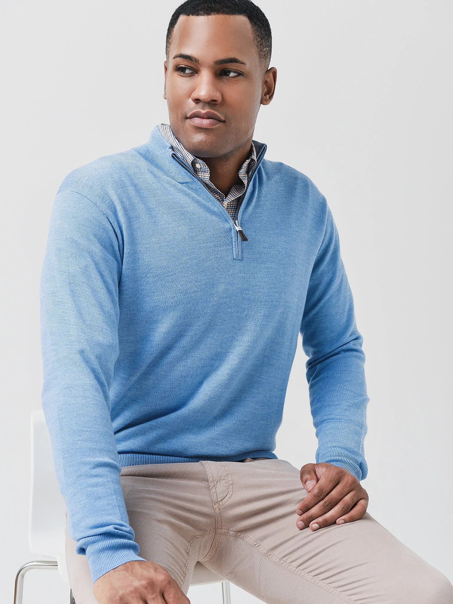     PETER MILLAR  Crown Men's Soft Merino-Silk Quarter-Zip Pullover    