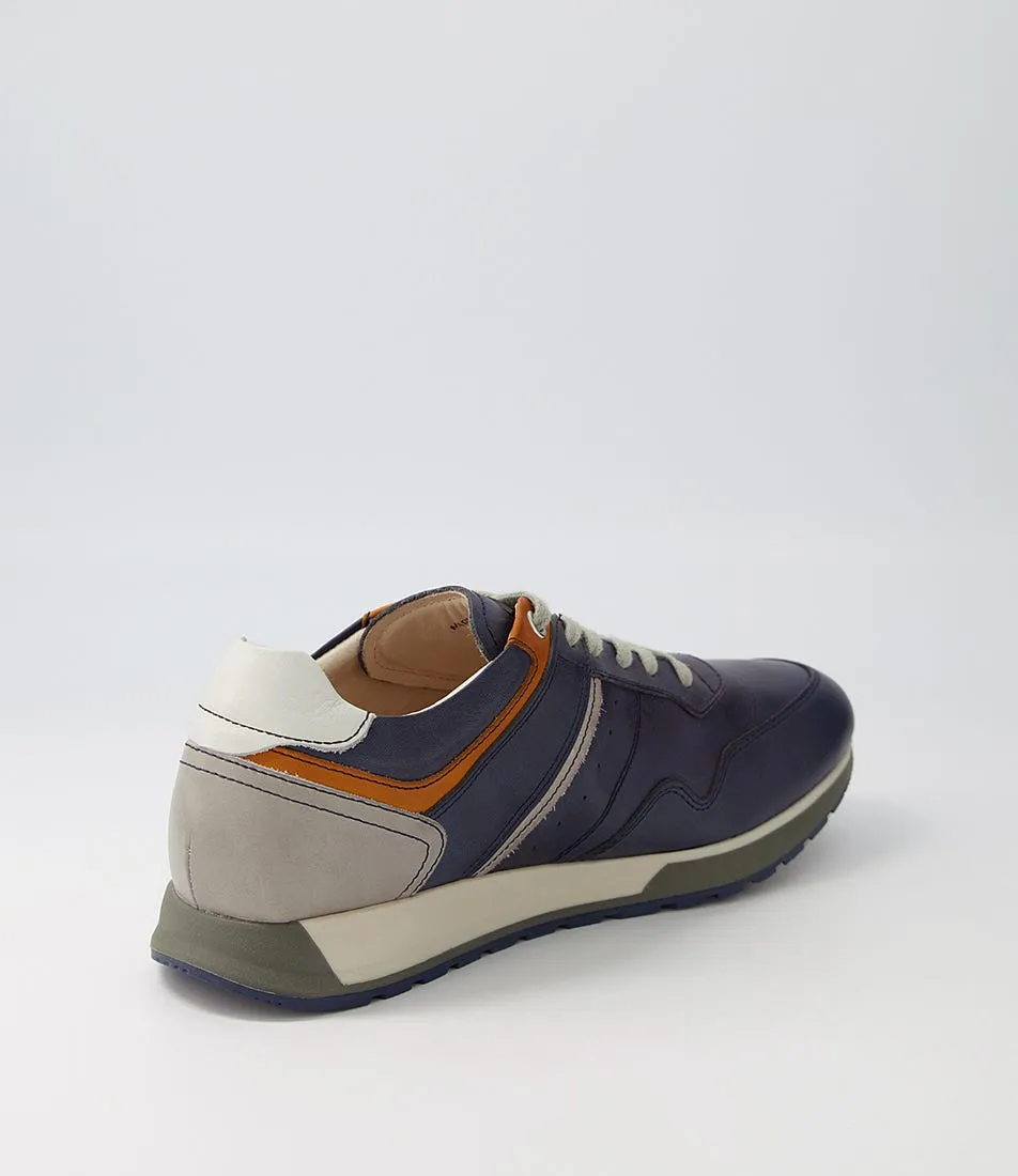 PIKOLINOS Cambil 19 Blue Leather Sneakers