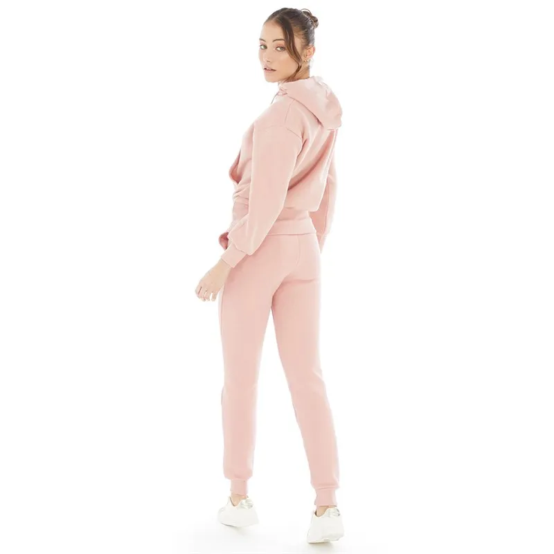 Pindydoll Womens Daphne Two Piece Hoodie And Joggers Set Misty Rose