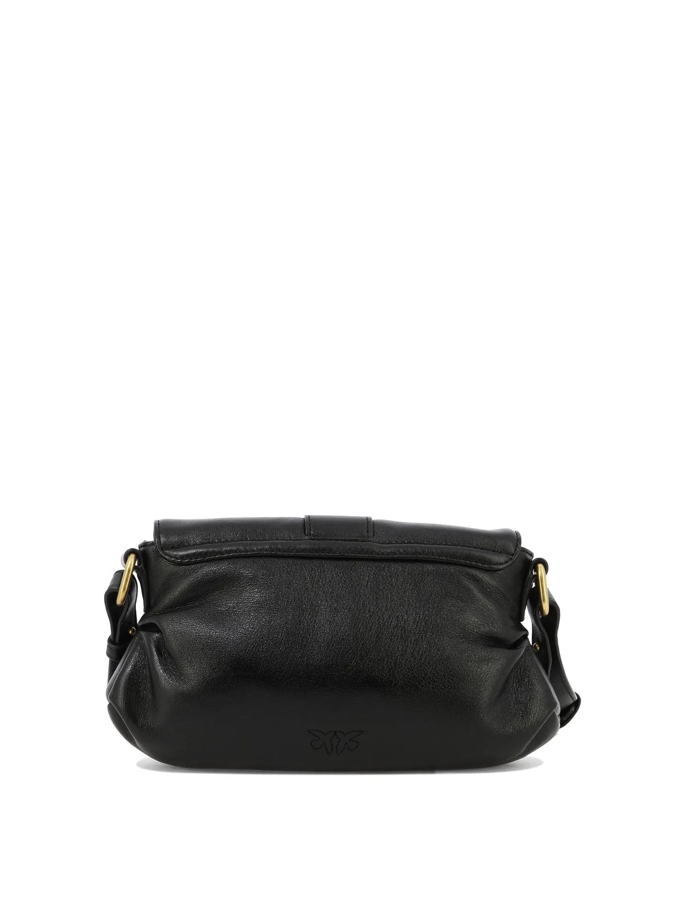 PINKO Mini Jolene Women's Black Leather Shoulder Bag, SS24