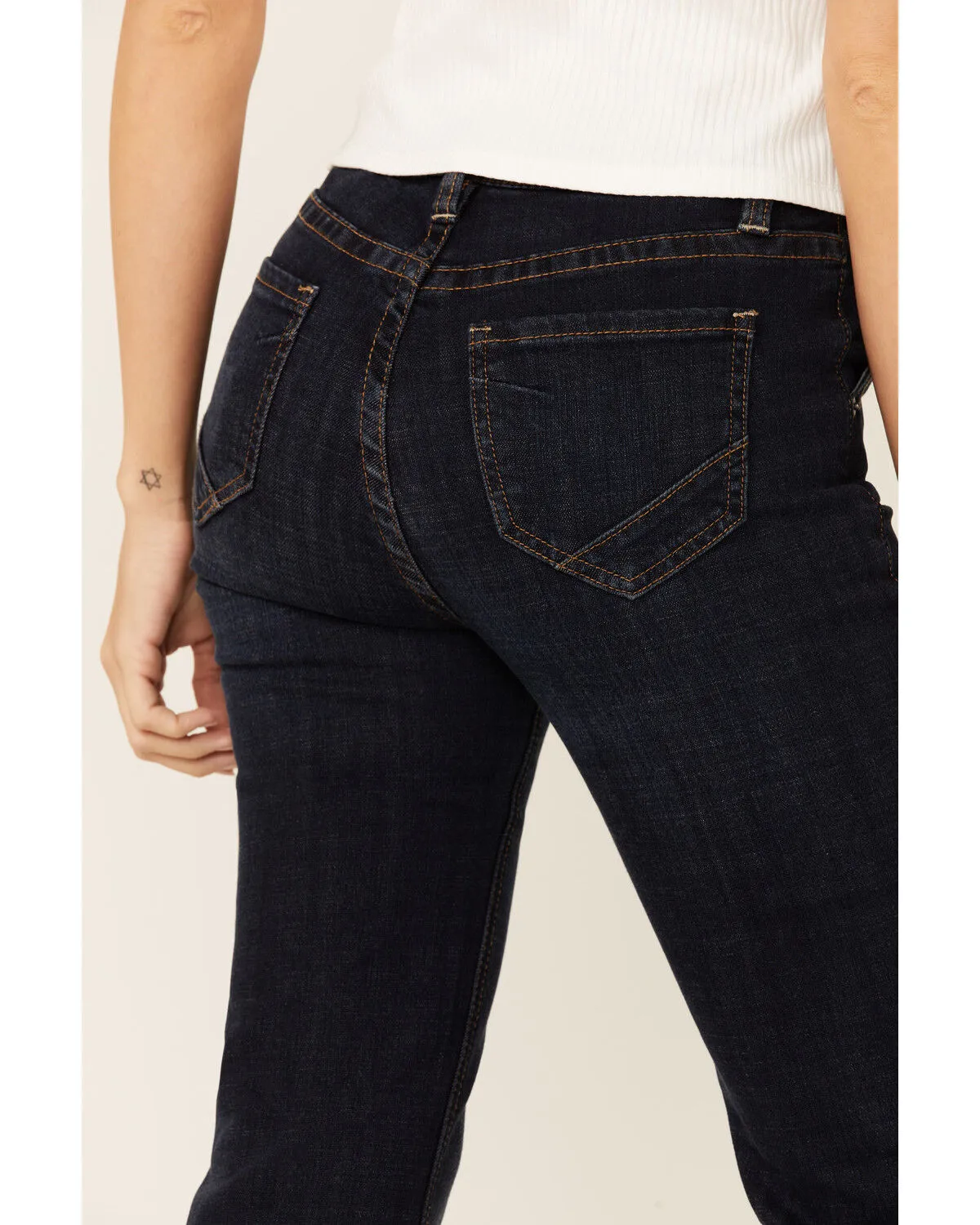 Product Name:  Rock & Roll Denim Women's Button Trouser Jeans