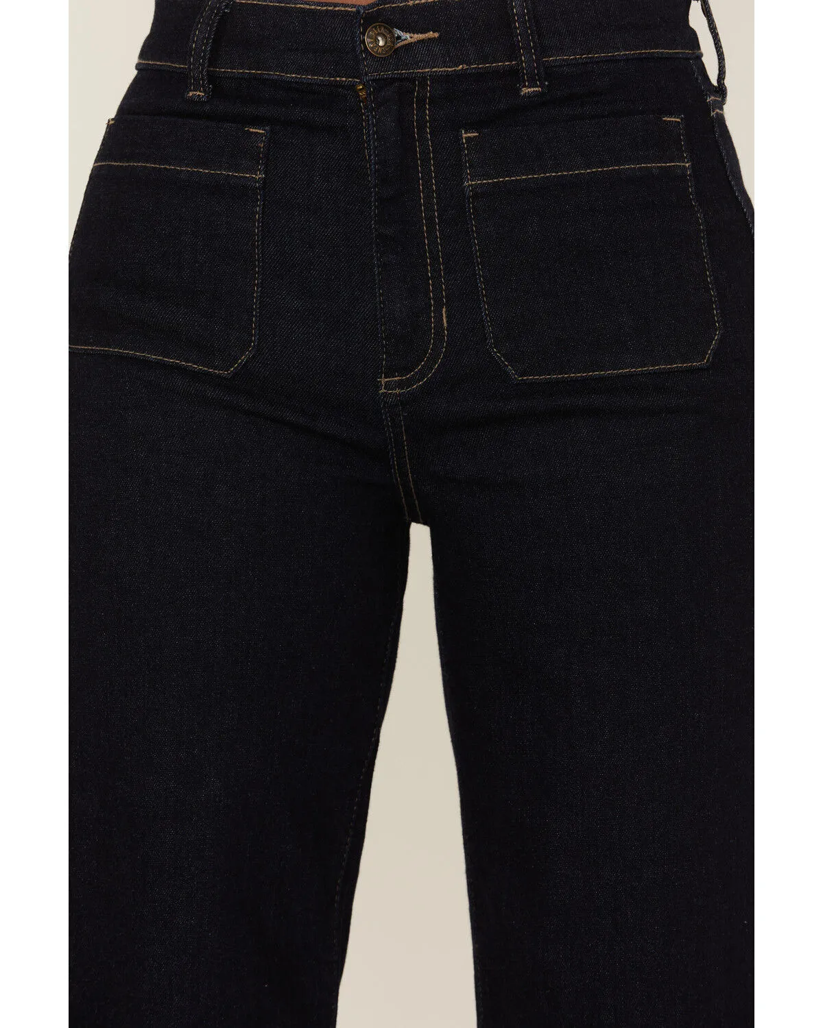 Product Name:  Sneak Peek Women's Front Patch Pockets Straight Jeans