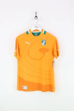 Puma Ivory Coast Football Shirt Orange Medium