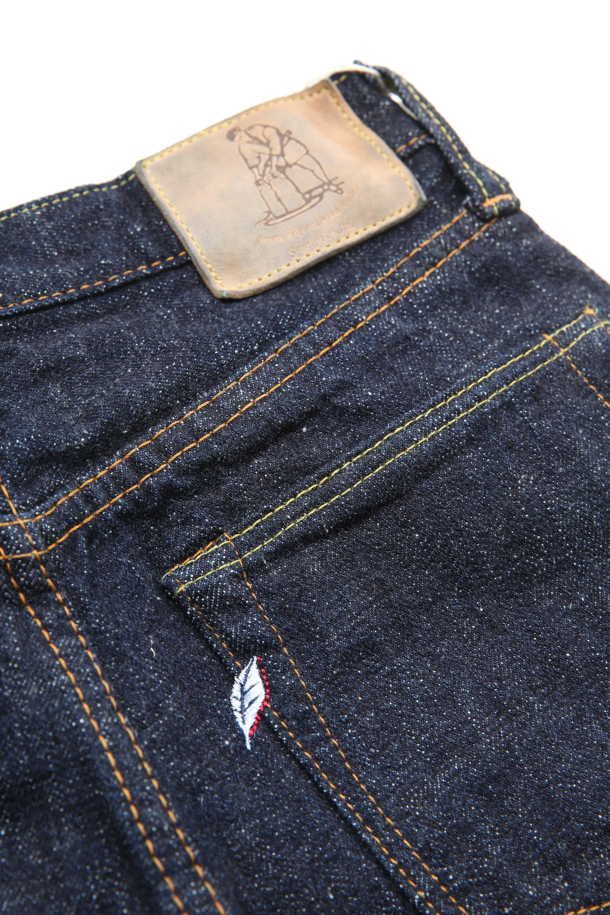 Pure Blue Japan SLB-019 Men's Woven Jeans 16.5oz Slub Denim Relaxed Ta