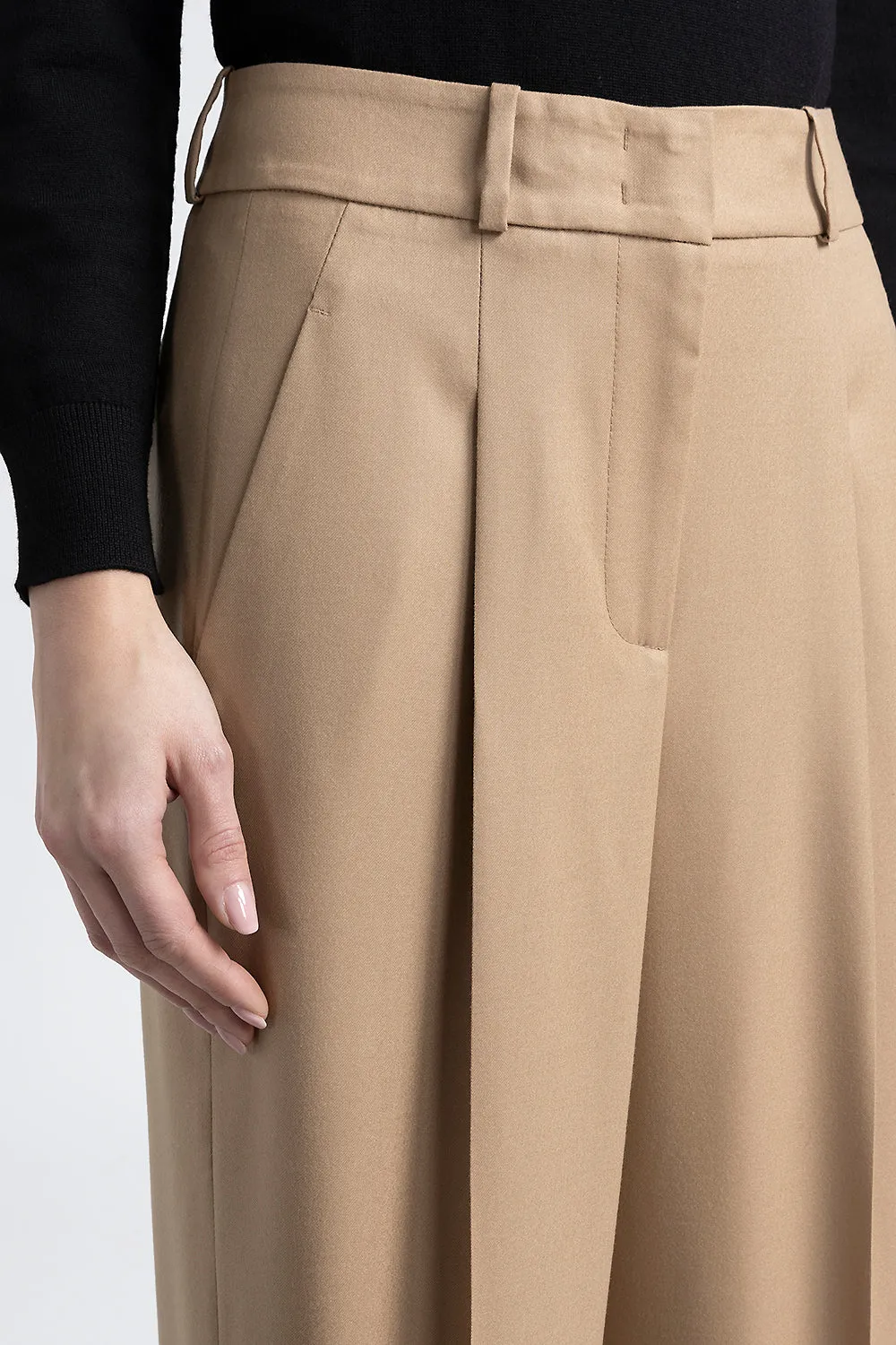 Pure new wool trousers