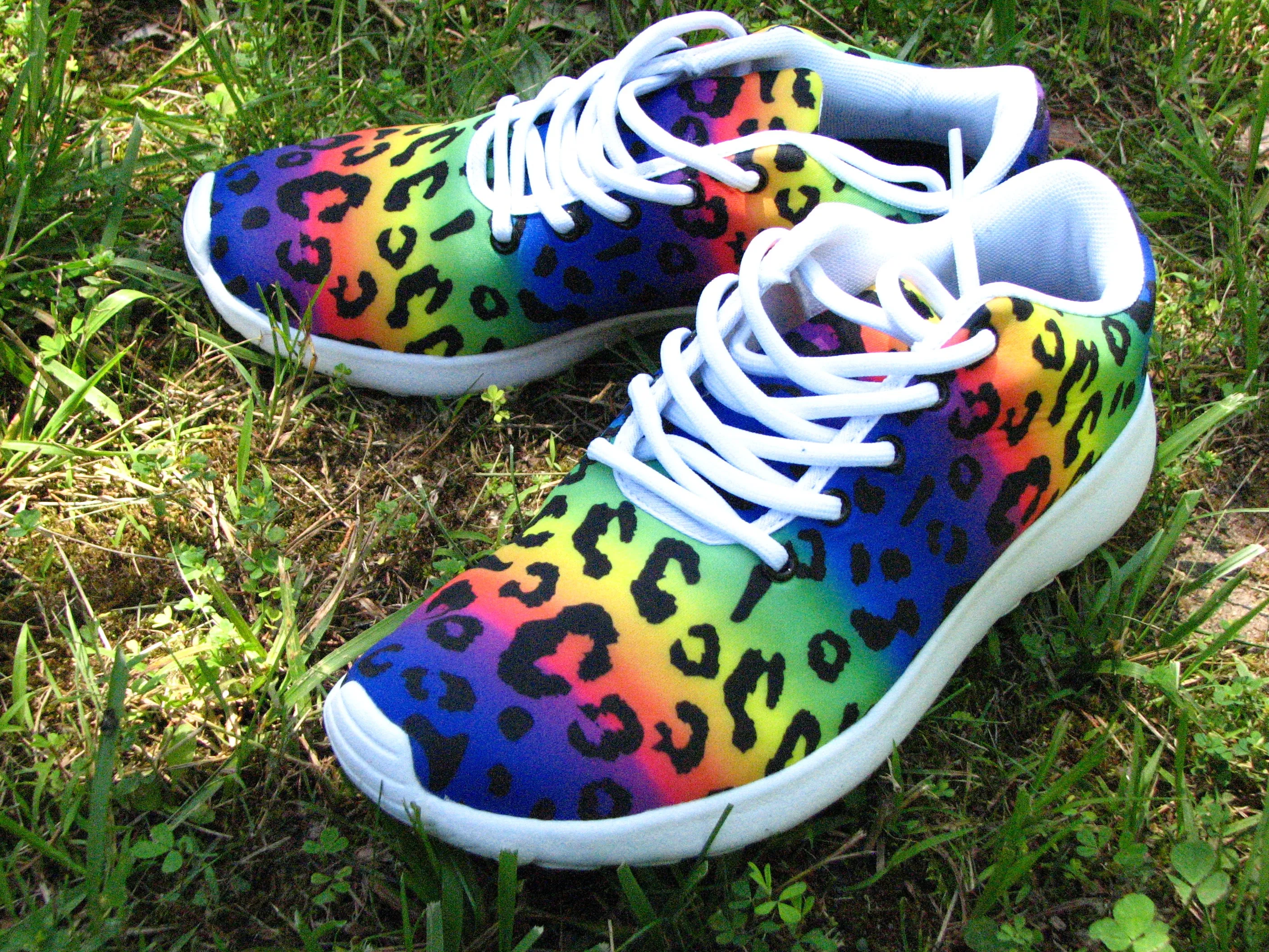 Rainbow Leopard Women's Sneakers