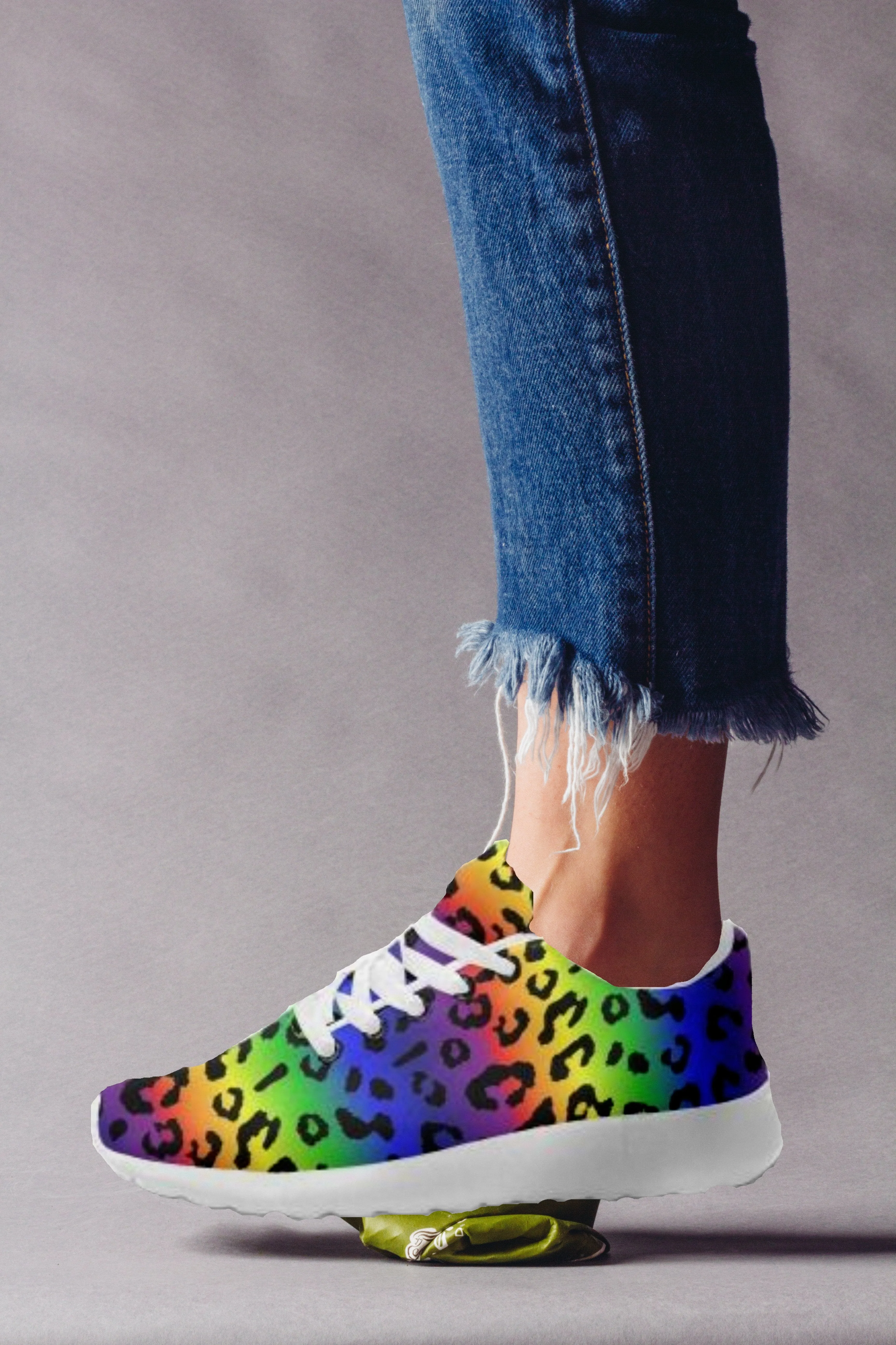 Rainbow Leopard Women's Sneakers