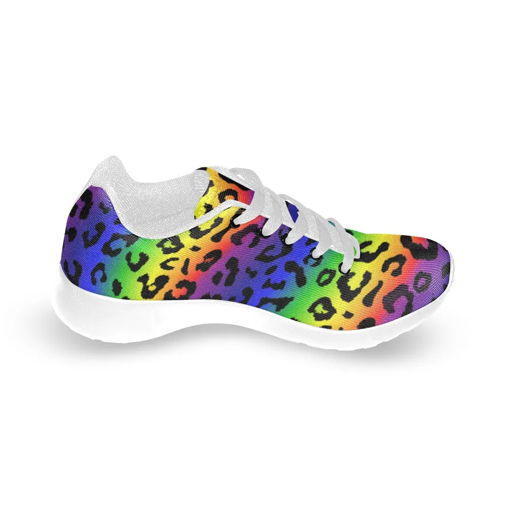 Rainbow Leopard Women's Sneakers